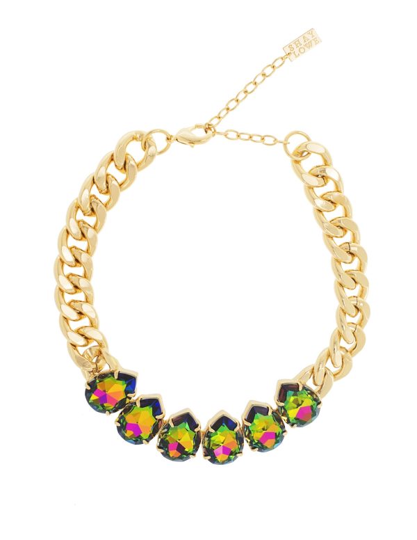 POWER DROP STATEMENT NECKLACE (VITRAIL) For Discount