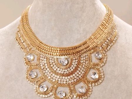 Rhinestone Statement Neckpiece. For Discount