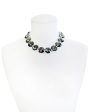 GLITTER GIRL STATEMENT NECKLACE (CHROMIUM GREY) Sale