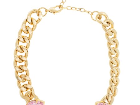 POWER DROP STATEMENT NECKLACE (ROSALINE) Supply