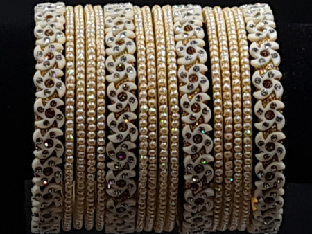 Indian style faux pearl bangles with  traditional designer kangan Fashion