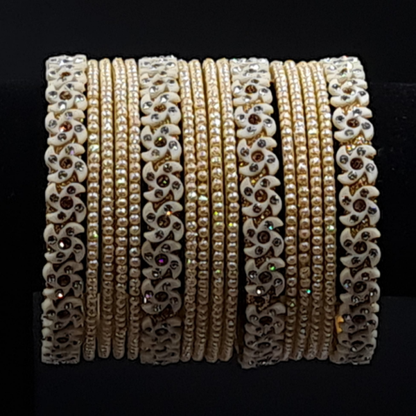 Indian style faux pearl bangles with  traditional designer kangan Fashion