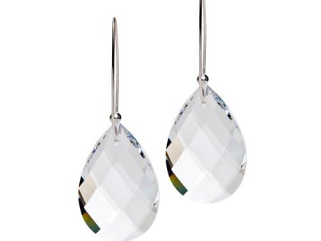 Clear Silver Hoop Statement Earrings Online