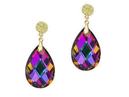 GO GLAM STATEMENT EARRINGS (VITRAIL) For Sale