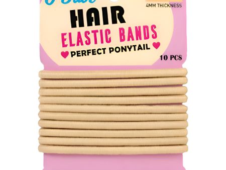 J Babe 10 Pcs Hair Elastic Bands - Blonde For Cheap