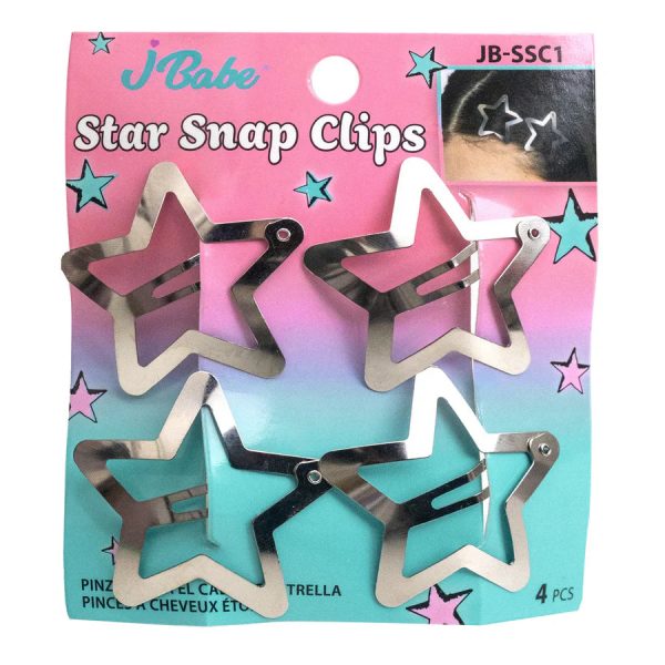 J Babe Star Snap Clips 4 pcs For Discount