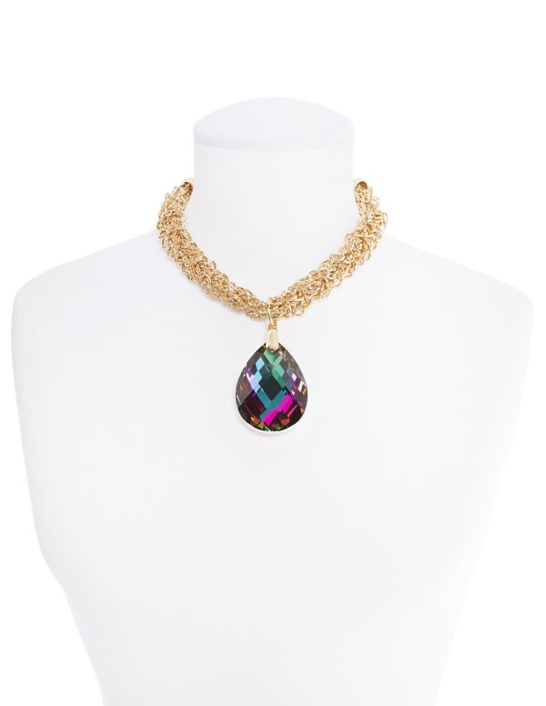 GLAMOUR TWIST STATEMENT NECKLACE (VITRAIL) Online Hot Sale