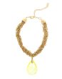 GLAMOUR TWIST STATEMENT NECKLACE (YELLOW) Hot on Sale