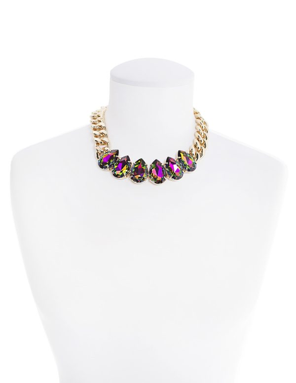 POWER DROP STATEMENT NECKLACE (VITRAIL) For Discount