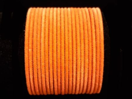 ( 2.8 ) orange velvet metal bangles 20 pcs. Online