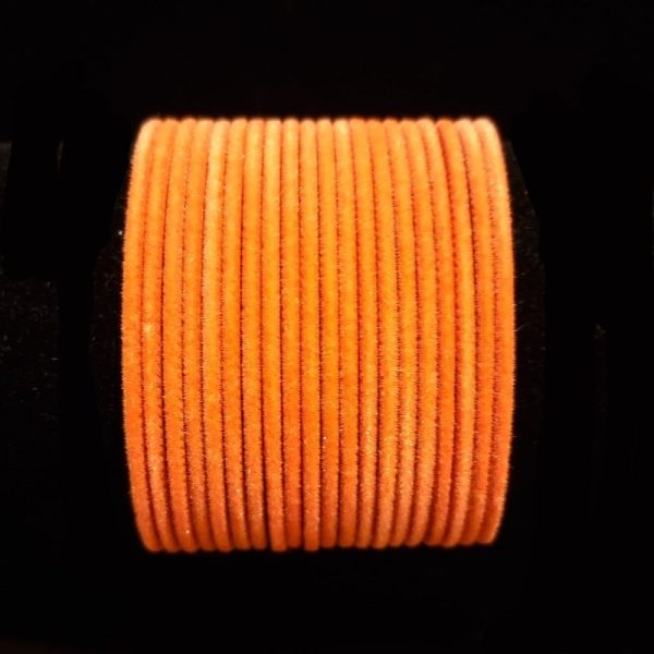 ( 2.8 ) orange velvet metal bangles 20 pcs. Online