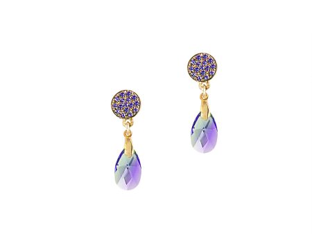 TWINKLING NIGHTS STATEMENT EARRINGS (LAVENDER GREEN) Fashion