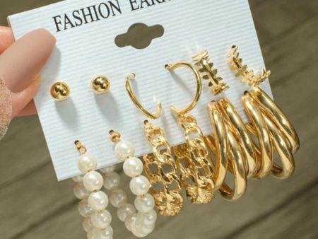 6 Pairs Faux Pearl Earrings. Hot on Sale