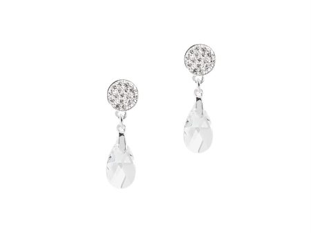 TWINKLING NIGHTS STATEMENT EARRINGS (SILVER CLEAR) Cheap