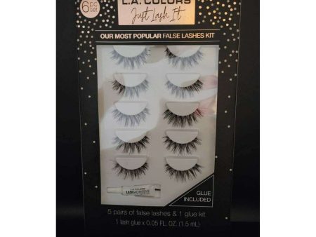 La Colors Just Lash It 5 Pair Lashes with Glue Supply