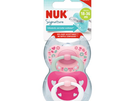 NUK Signature Soother Silicone 18-36 months Pink Cheap