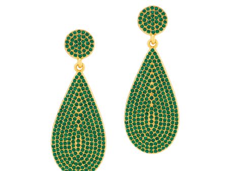 ON HOLIDAY GLAMOUR STATEMENT EARRINGS (EMERALD) Hot on Sale