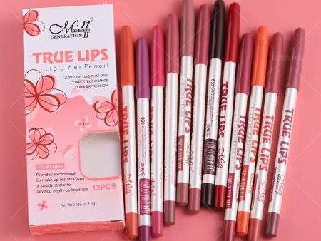 M.n MENOW Brand Make Up True Lips 12Color Lip Liner Pencil Waterproof Professional Lip Liner  Online Sale