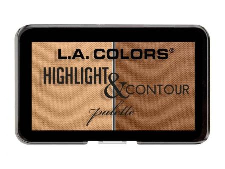 La Colors Highlight & Contour Palette-Light to Medium Online Sale