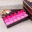 Rose Petals Bath Soap Flower Aromatic Artificial Flower Soap in Sand Bear Gift Box on Sale