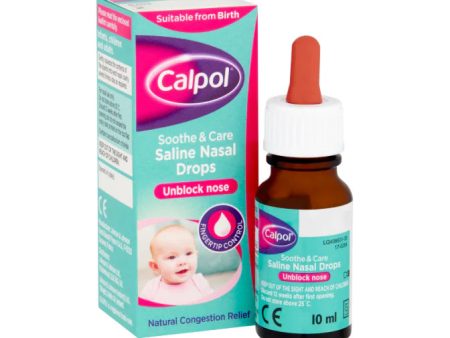 Calpol Saline Nasal Drops 10ml Supply