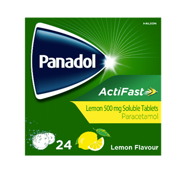 Panadol Actifast Soluble Lemon 500mg 24 Pack Fashion