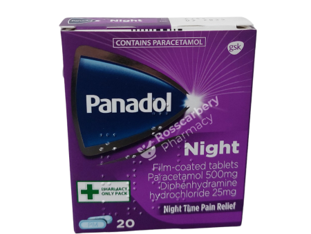 Panadol Night 500mg 25mg Film-Coated Tablets Sale