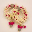 Hand Pink Artificial flower Gajra. For Discount