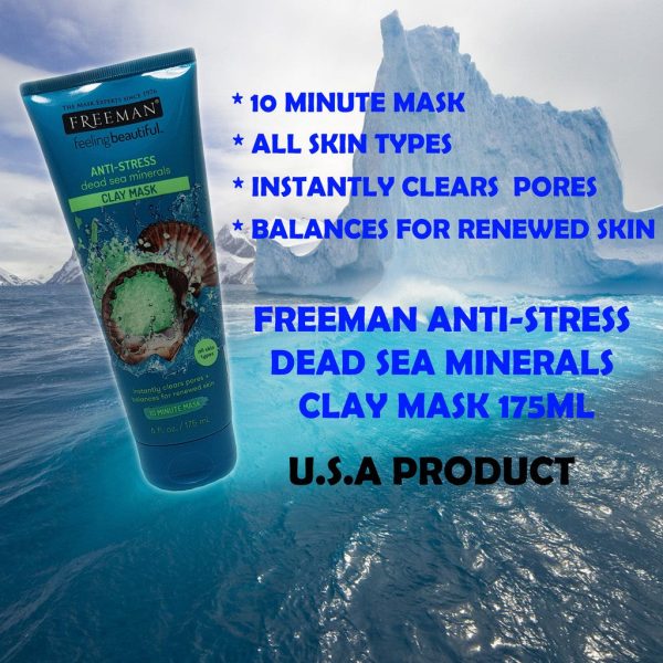 Freeman Beauty anti stress dead sea minerals clay mask  175ml Online now