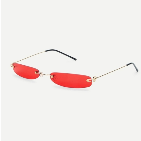 Rimless oval sunglasses For Cheap