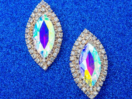 EYE OF GLAMOUR STATEMENT EARRINGS (AB) For Sale