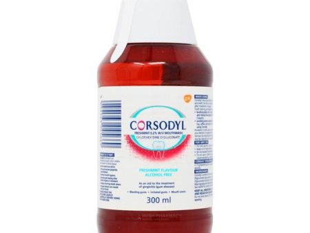 Corsodyl Alcohol Free Freshmint 0.2% w v Mouthwash - 300ml For Cheap