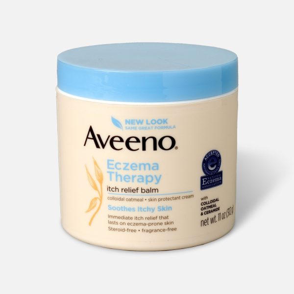 Aveeno Eczema Therapy Itch Relief Balm with Colloidal Oatmeal & Ceramide for Dry Itchy Skin, Non-Greasy, Steroid-, Fragrance- & Paraben-Free Moisturizing Skin Protectant Cream, 11 oz For Cheap