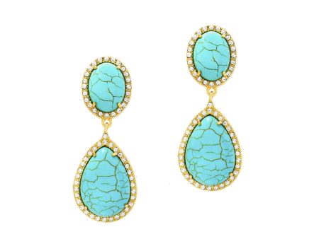 MEDITERRANEAN GLAMOUR STATEMENT EARRINGS For Cheap