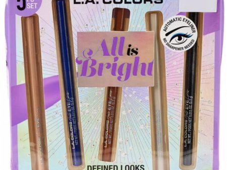 L.A. Colors All Is Bright 5 Pcs Defined Looks Automatic Eyeliner Set on Sale