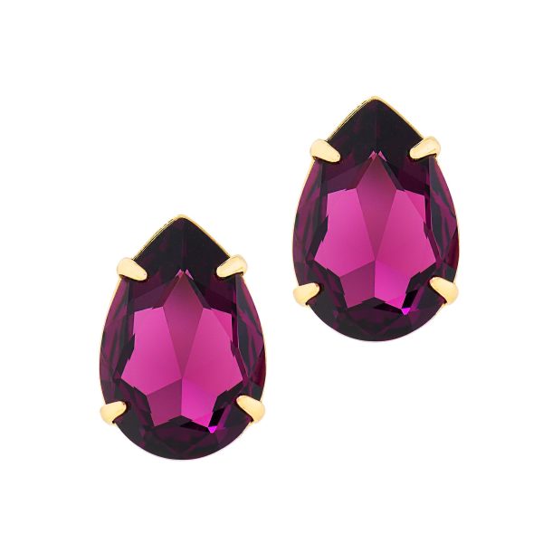 POWER DROP STATEMENT EARRINGS (AMETHYST) Online Hot Sale