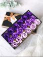 Bath Soap Rose Flower Floral Scented Rose Soap Petals Body Soap in Gift Box for Valentine s Day Anniversary Birthday Mothers Day Gifts, Gift for Her (18 Pcs Box Gradient Purple) Online now