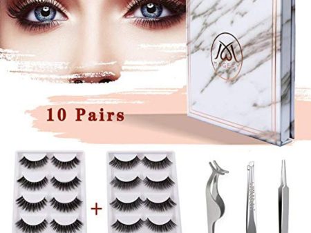 MAGEFY 10 Pairs 2 Styles Fake Eyelashes Reusable Hot on Sale