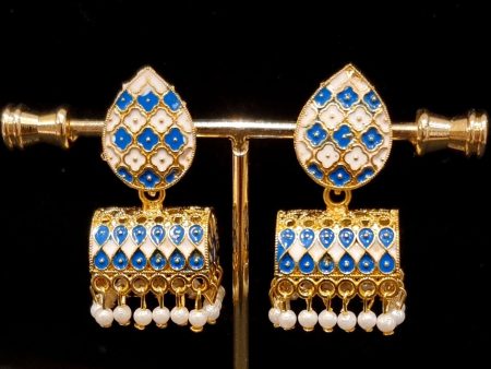 Traditional enamel paint jhumkis. For Sale