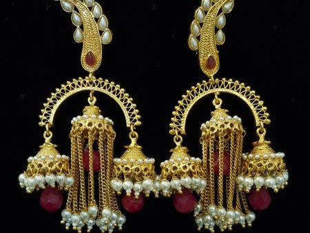 Fusion Chandbali Traditional Chain Tassel Earrings. on Sale