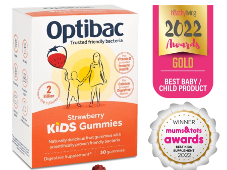 Optibac Kids Strawberry Gummies 30 Gummies Hot on Sale