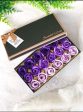 Bath Soap Rose Flower Floral Scented Rose Soap Petals Body Soap in Gift Box for Valentine s Day Anniversary Birthday Mothers Day Gifts, Gift for Her (18 Pcs Box Gradient Purple) Online now