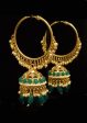 Antique gold tone Pearl Cluster Heavy Hoop Jhumkka Sale