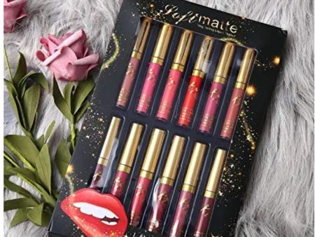 Langmanni 12pcs Classic Tint Soft Matte Liquid Lipstick Set L9800 Sale