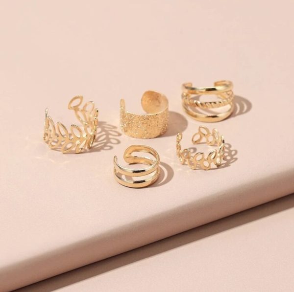 5 Pcs Hollow Out Ear Cuff. Online now