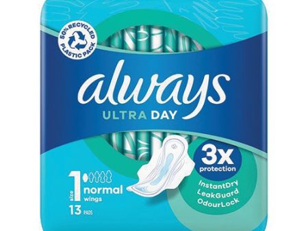 Always Ultra Normal (Size 1) Sanitary Pads With Wings Online