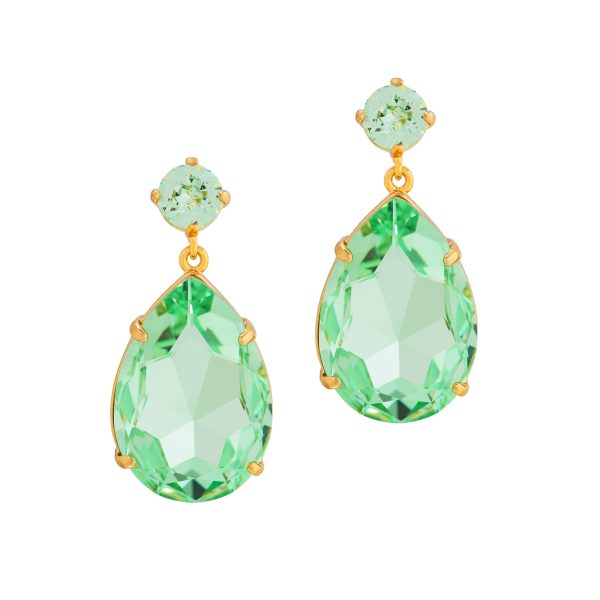 OPULENT GLAMOUR STATEMENT EARRINGS (MINT) For Discount