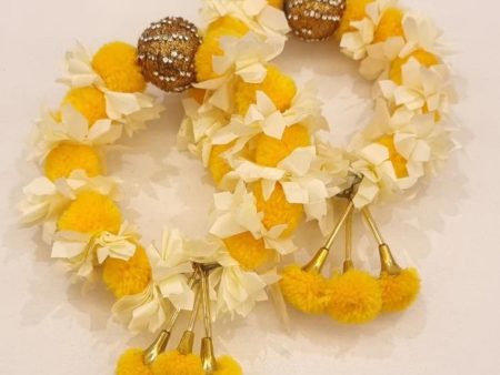 Yellow Artificial Flower Hand Gajra. Sale