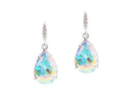 TOUCH OF SPARKLE STATEMENT EARRINGS (SILVER AB) For Cheap