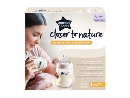 Tommee Tippee Closer To Nature Twin Bottle 0M+ Hot on Sale